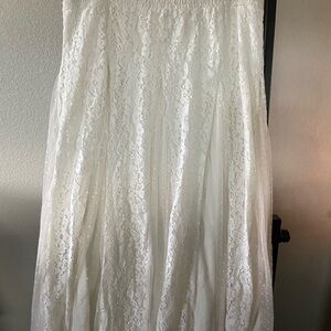 Cato White Lace A-Line Skirt